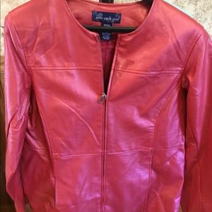 Susan Graver faux leather jacket